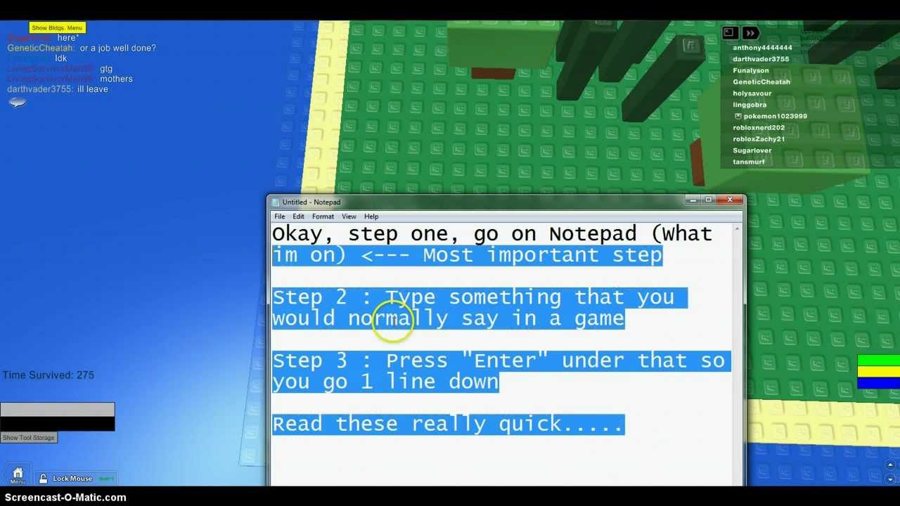 Roblox Chat Glitch Hack Youtube - copy and paste roblox hacks