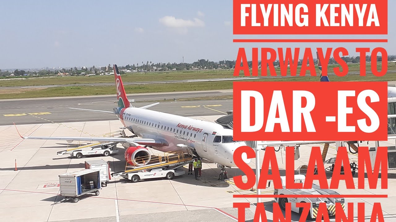 FLYING KENYA AIRWAYS FROM MOMBASA TO DAR ES SALAAMTANZANIA VIA NAIROBI