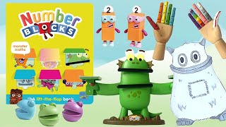 Numberblocks Monster Maths Book| Math Link Cubes 1-20 | Blockzilla, Big Tum, Terrible Twos |