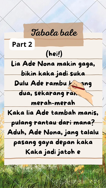 lirik lagu tabola bale part 2 #musik #lirik #viral #tabolabale