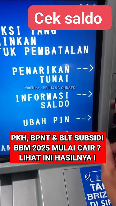 CEK SALDO PKH BPNT BLT SUBSIDI BBM 2025 CAIR ? #ceksaldobpnt #ceksaldopkh #bltbbm