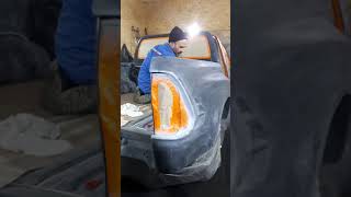 Покраска в Line-X кузова пикапа Хайлакс Катран. LineX coating Toyota Hilux pickup.