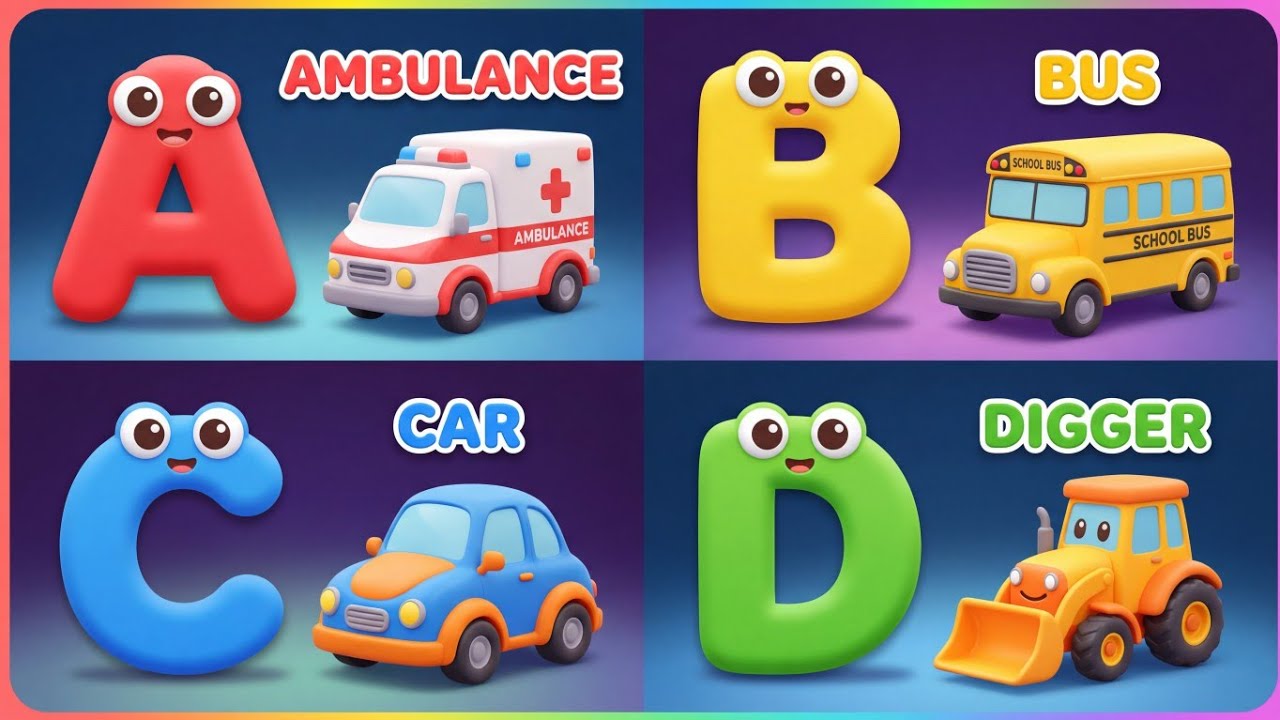 ABC song phonics|Transportation song| ABC song | ABC Vehicles Song for Kids|