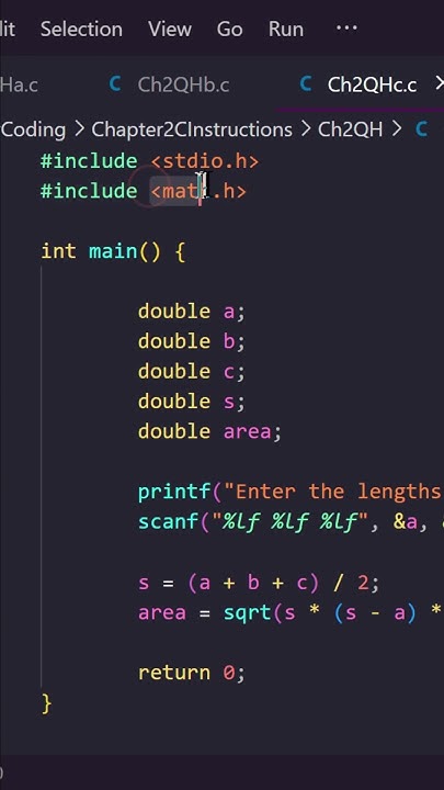c program find area of triangle, c language tutorial #programming # ...
