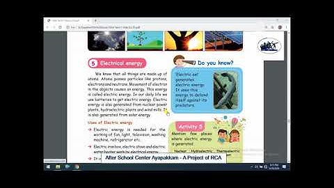 Rotary Club of Ambattur Class 5 Science Lesson 3 Energy Part 3
