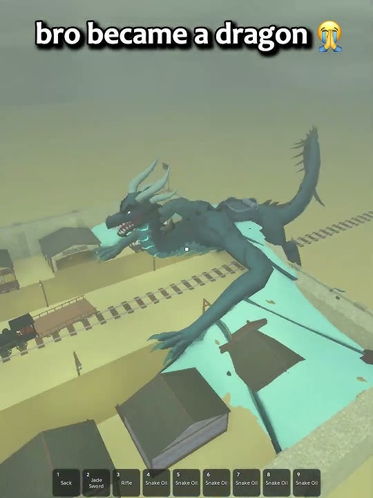 did bro become a freaking dragon #deadrails #roblox