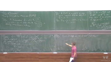 Totally unimodular matrices and polytopes. MA252, University of Warwick, Week 8, Lecture 2.