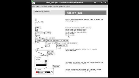 PDida (Pure Data) help patch: Sound Design - pad