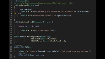 c# command line arguments parsing