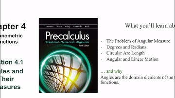 Angles and Their Measures (Section 4.1)