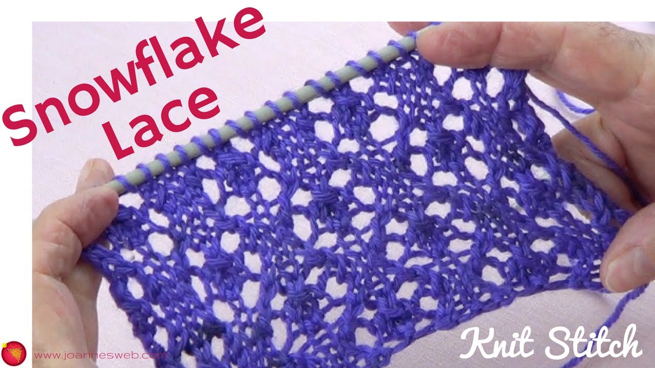 Snowflake Knit Stitch Snow Knitting Pattern