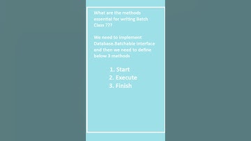 Methods of Batch class in Apex Salesforce #programming #salesforce #coding