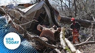 Drone shows Alabama tornado damage in Smiths Station