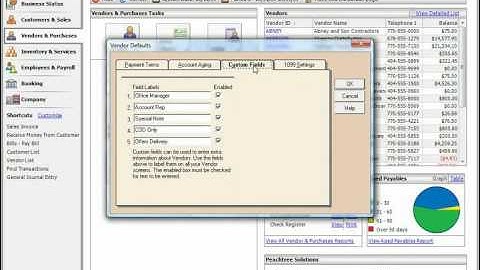 Peachtree Tutorial Setting Up Accounts Payable Defaults Sage Training Lesson 5.1