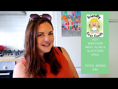 Hot weather meal plan and Aldi food shop