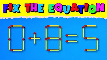 Genius IQ Test: Fix the Equation by Moving 1 Stick! #matchstickpuzzle #brainteaser