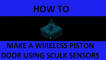 How To Make A Wireless Piston Door Using Sculk Sensors (Minecraft 20w49a)