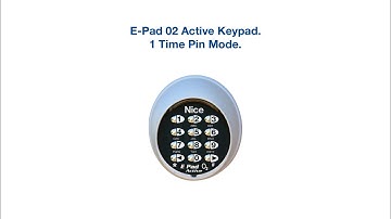Nice E Pad O2 Active: 1 Time Pin (Accentronix)