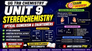 #UG | TRB | CHEMISTRY #UNIT9#OPTICALISOMERISM &amp; #ENANTIOMERSPrevious Year Questions