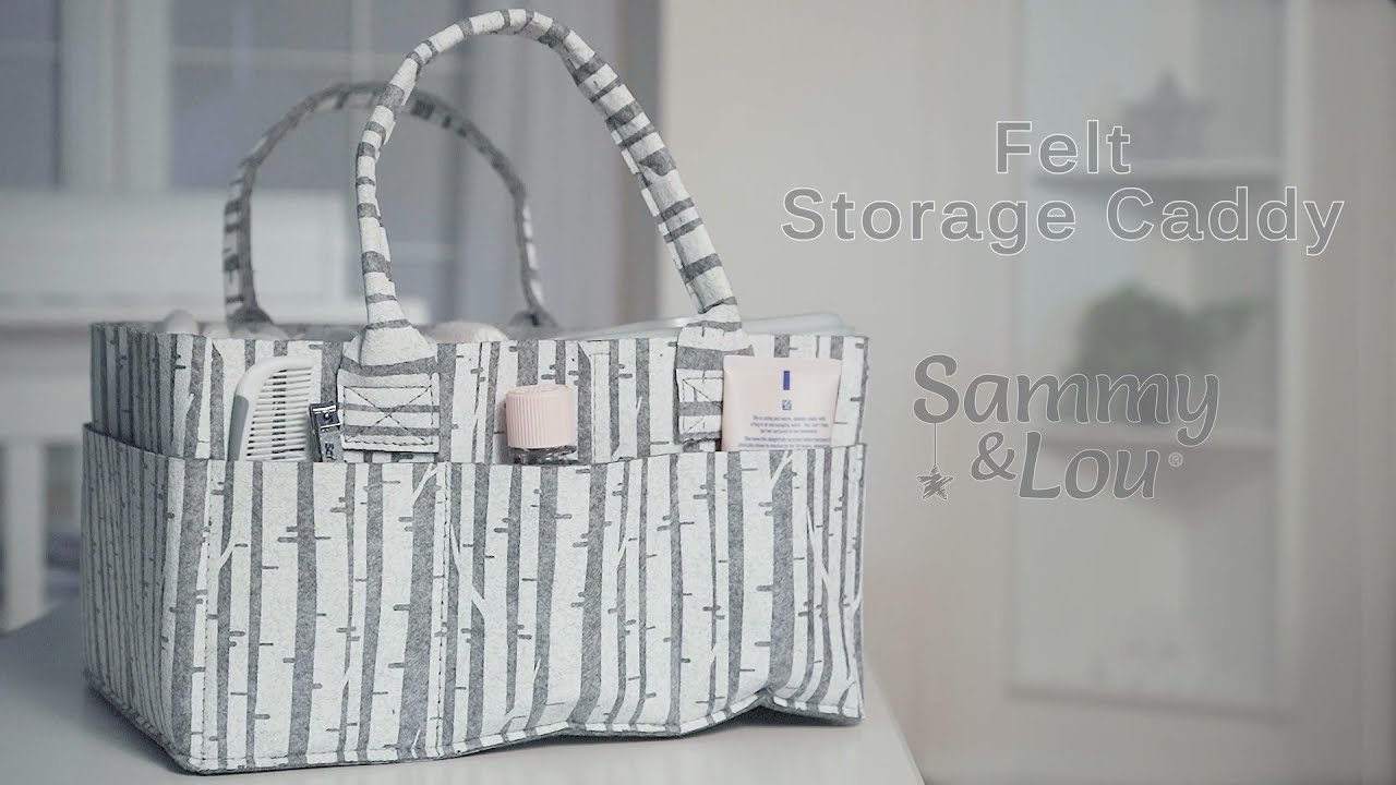 Birch Printed Felt Storage Caddy by Sammy & Lou