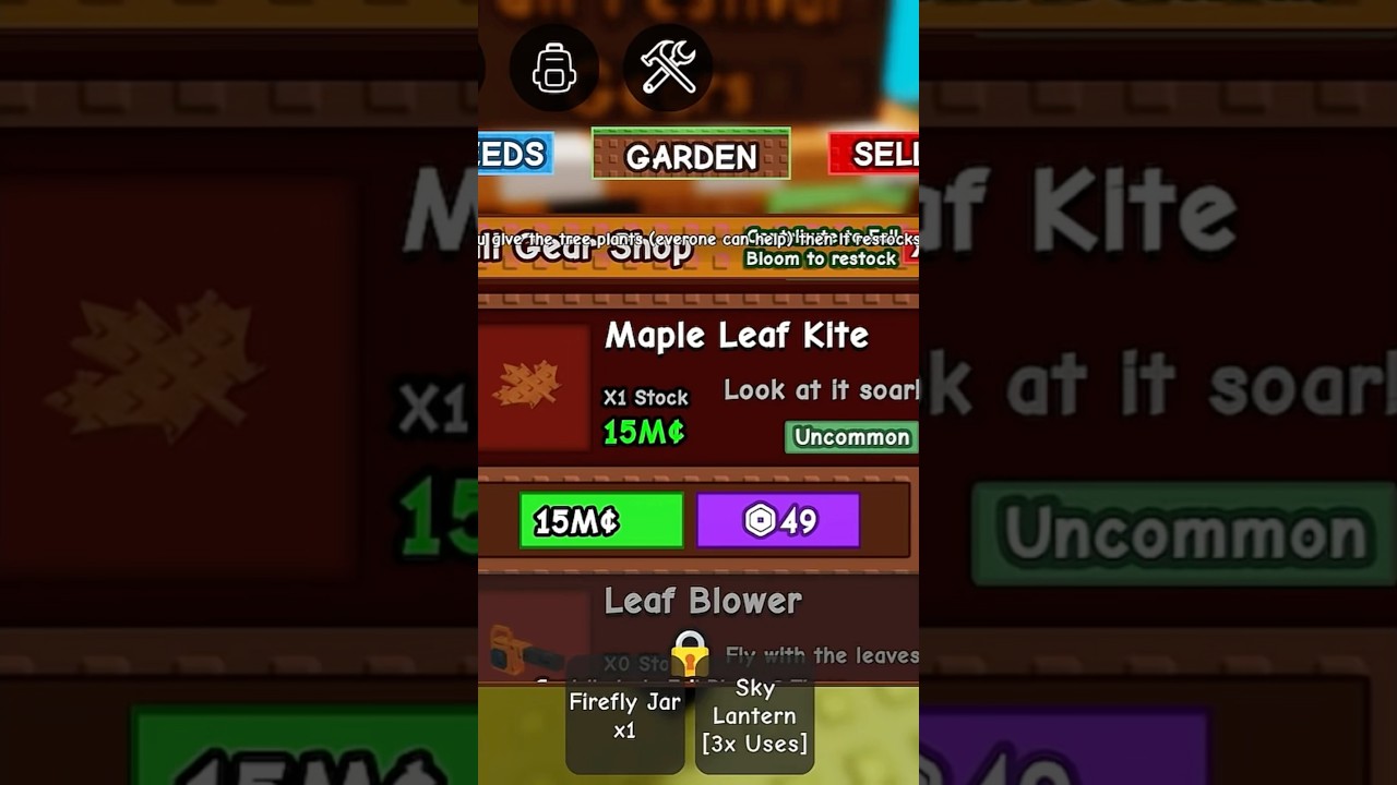 Bought the Maple Leaf Kite in Grow A Garden!