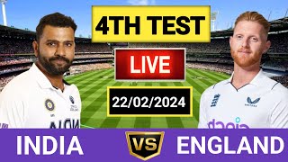 🔴LIVE CRICKET MATCH TODAY | India vs England | 4thTest | LIVE MATCH TODAY | CRICKET LIVE