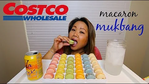 먹방//Mukbang//Macarons//Eat With Eileen