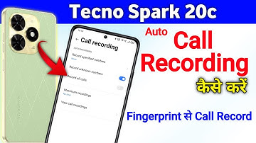 Tecno spark 20c call recording setting Tecno spark 20c me call recording kaise kare/ Tecno spark 20c