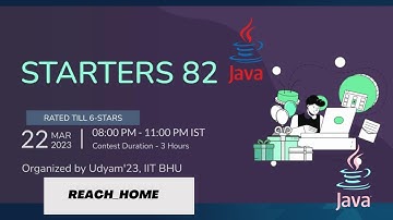 REACH_HOME Reach Home START82D Code Chef Contest java solution || AC