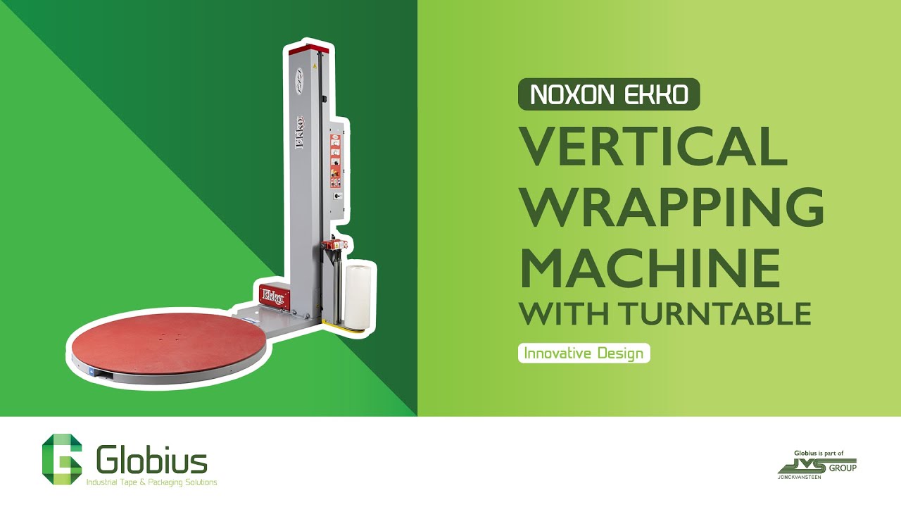 Noxon EKKO | Banderoleuse verticale à plateau tournant au design innovant pour palettisation stable