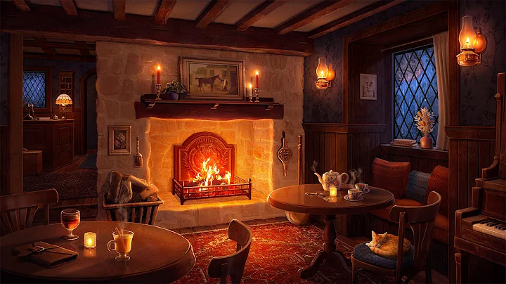 Cozy Jazz on a Rainy Night at the Sleepy Owl Inn