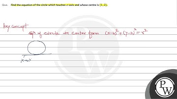Find the equation of the circle which touches \\(x\\)-axis and whose centre is \\((1,2)\\).....