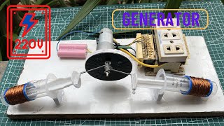 Wow !!! I Have Successfully Built A Generator From A Cylinder And A Magnet | Electronic Ideas