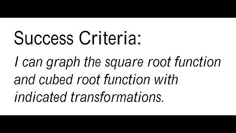 Describing and graphing transformations of radical functions