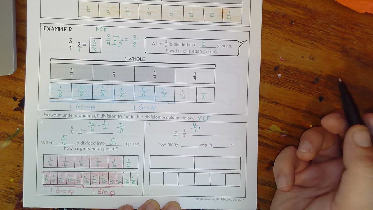 Dividing Fractions I 6.2E, 6.3A, 6.3E