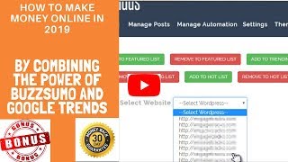 How To Make Money Online In 2019 | By Combining The Power Of BuzzSumo And Google Trends