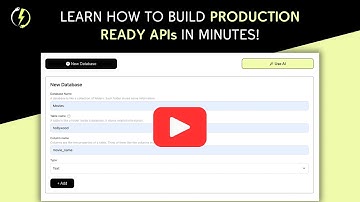 Generate APIs for Your Database in Less than 10 Seconds!