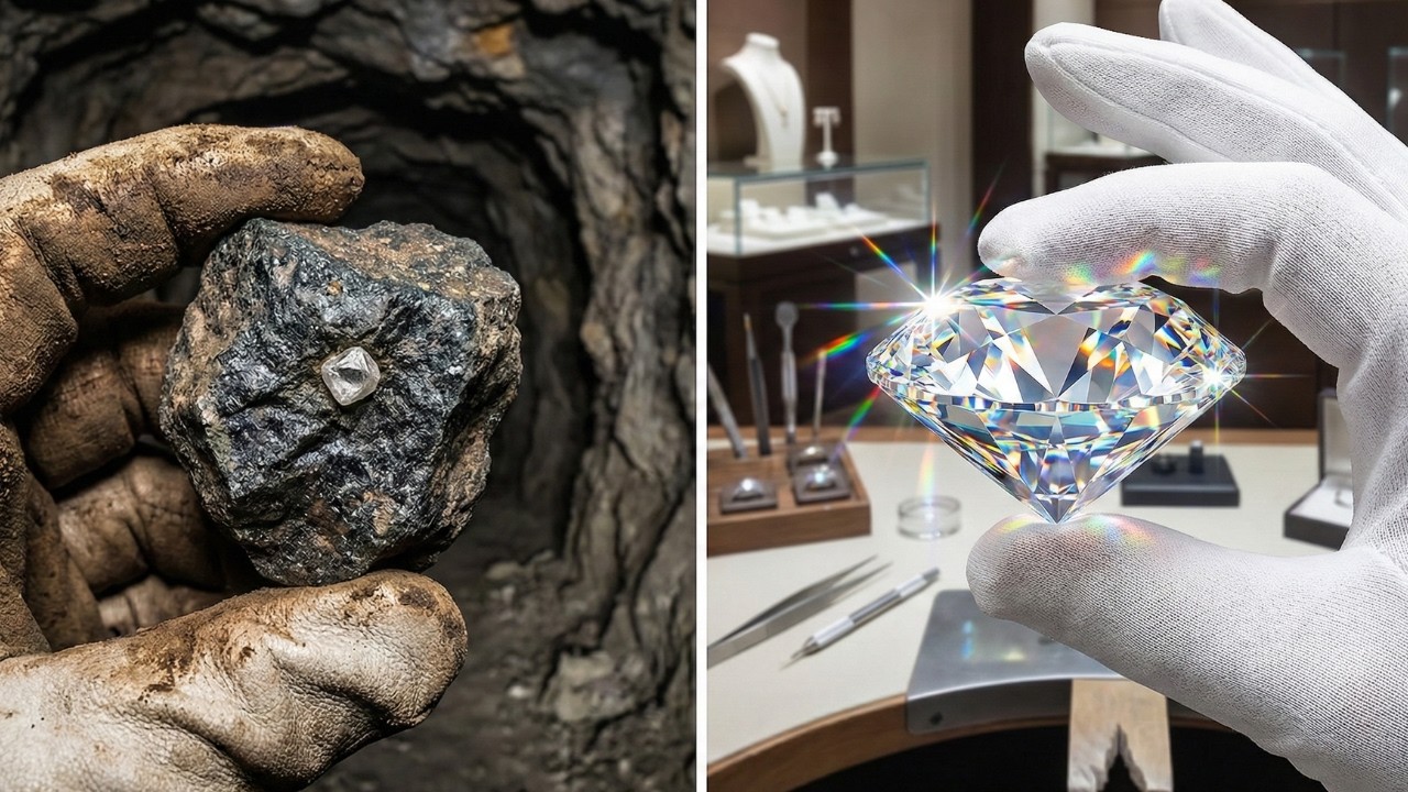 Inside the Diamond Factory: From Dirty Rock to $10,000,000 Necklace