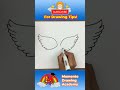 How to draw angel wings step by step for beginners short drawing simpledrawing