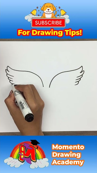 How To Draw Angel Wings Step By Step For Beginners #short #drawing #simpledrawing