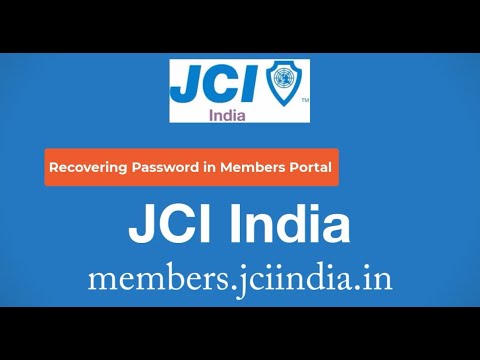 1.3 Recovering your password to JCI India Members Portal