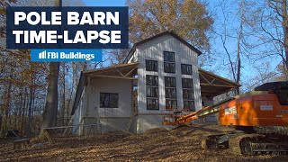Pole Barn Home | Construction Time Lapse