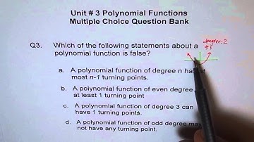 Polynomials Relation Between Degree and Turning Points Q3