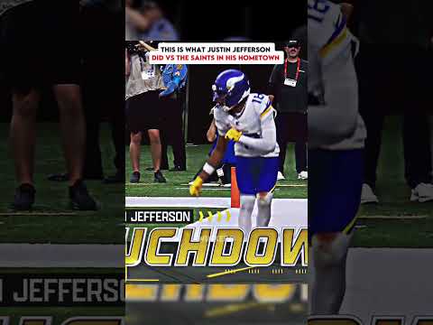 This is What Justin Jefferson Did vs the saints in his hometown #shorts