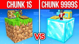 JJ And Mikey NOOB vs PRO Mikey CHUNK for 1$ And JJ CHUNK for 99999$ in Minecraft Maizen
