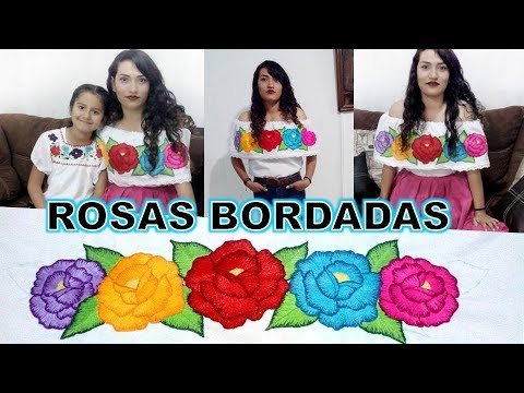 Rosas Bordadas Para Mi Blusa Bordandoconestilo No Incluye Como