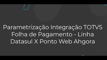 How To | Linha Datasul integração com a Ahgora Parte 1 #TOTVS_RH_Linha_Datasul