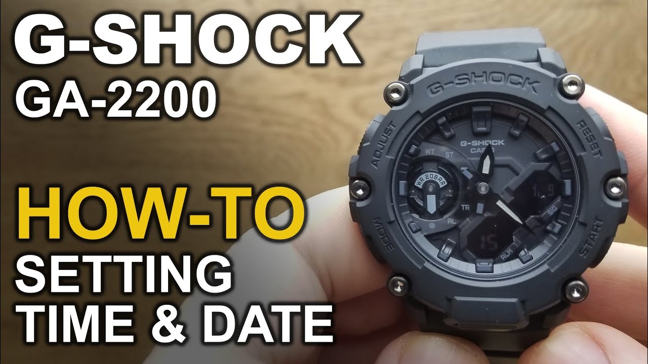 Gshock GA-2200 - Adjustig watch hands - Module 5674 - YouTube