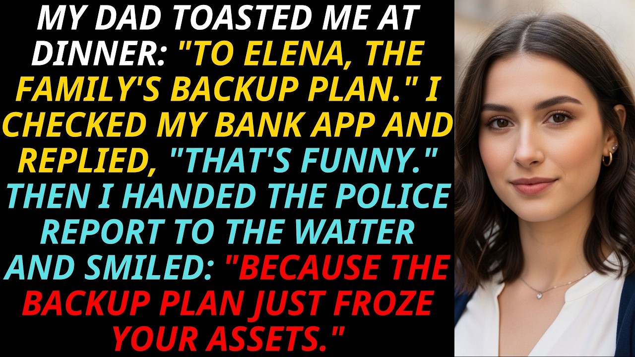 My Dad Toasted Me, “The Family’s Backup Plan”—I Smiled, “Funny, Backup Plan Just Froze Your Assets”
