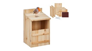 Relaxdays Mini Nichoir D’oiseau, à Suspendre, Pour Balcon & Jardin